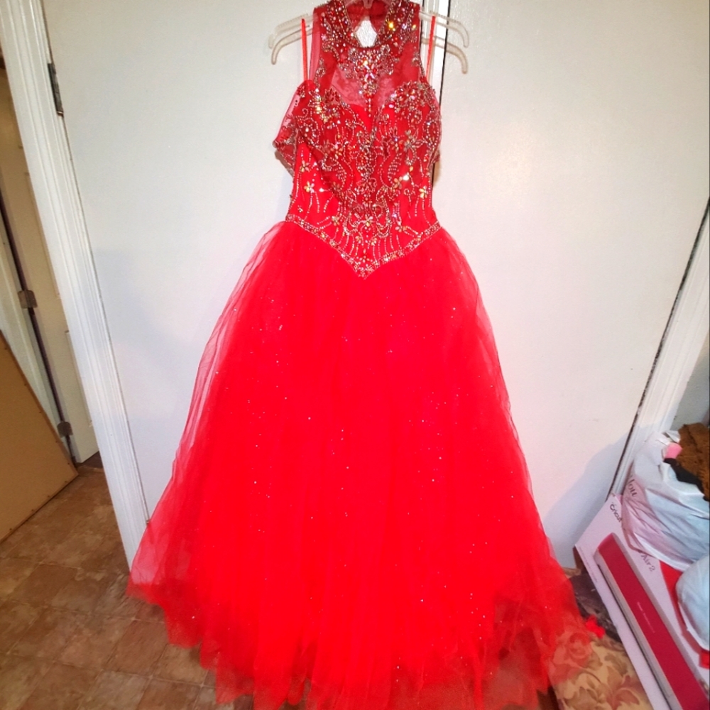 Calla Collection Red Ball Gown